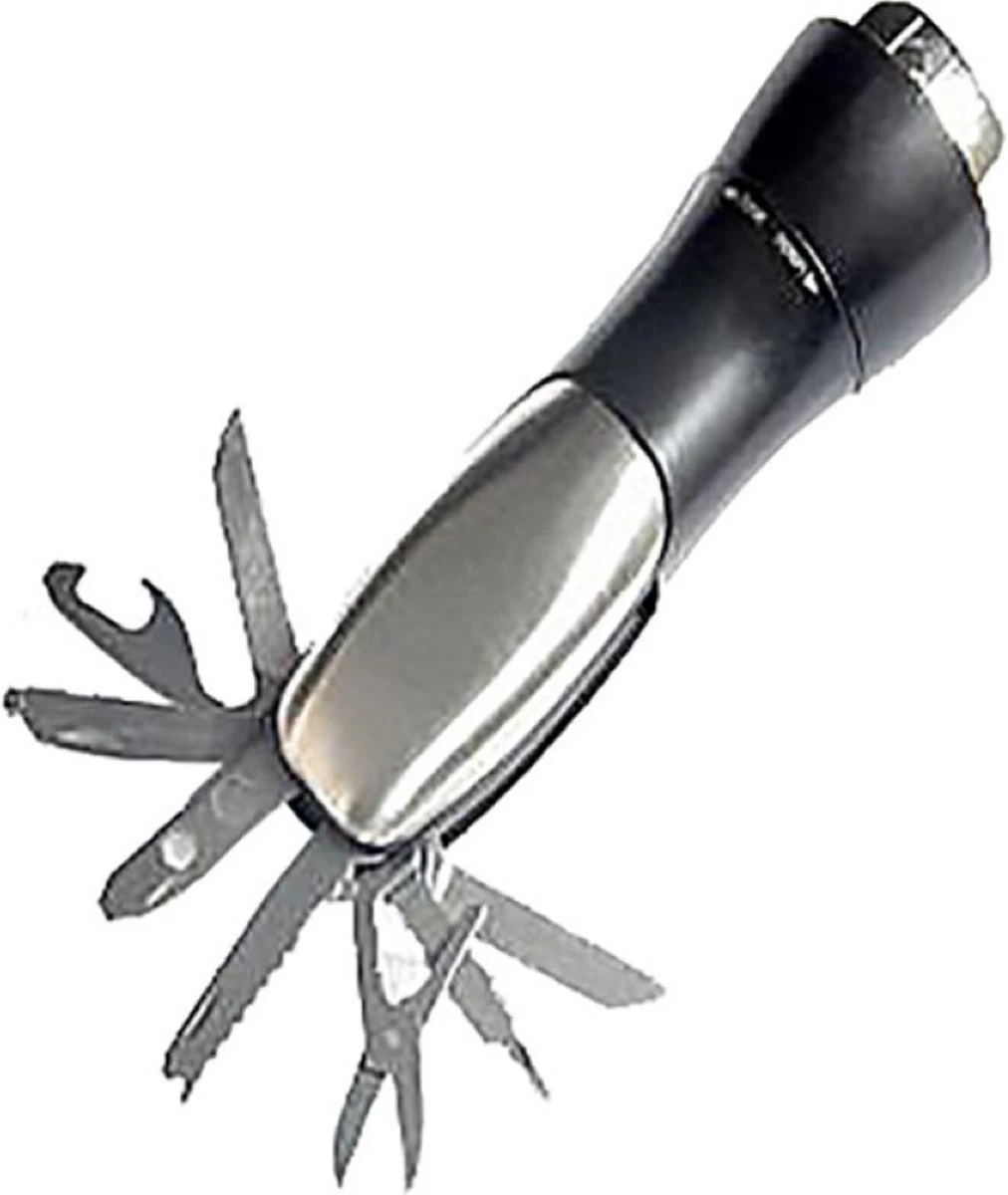 Couteau De Poche De Luxe Oneiro - Multitool Avec Lampe De Poche LED - Pliable - Pliable - Discret - Couteau De Survie - Couteau Tactique - 18cm - Pince Pantalon - Tranchant Rasoir - Acier Inoxydable