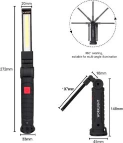 Lampe De Travail Viatel Led, Lampe De Poche, COB LED, Lampe D'atelier, Lampe D'inspection, Avec Crochet Et Support Magnétique, Lampe De Camping Led Pour Voiture, Réparation, Atelier, Garage, Camping, éclairage De Secours -Magasin D'Équipement De Plein Air 1038x1200 1