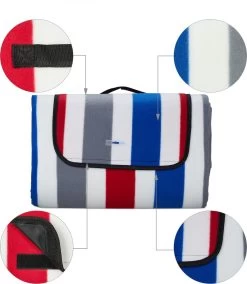 Couverture De Pique-nique Relaxdays - 200 X 300 Cm - Couverture D'extérieur - Douce - Imperméable - à Rayures -Magasin D'Équipement De Plein Air 1042x1200 2