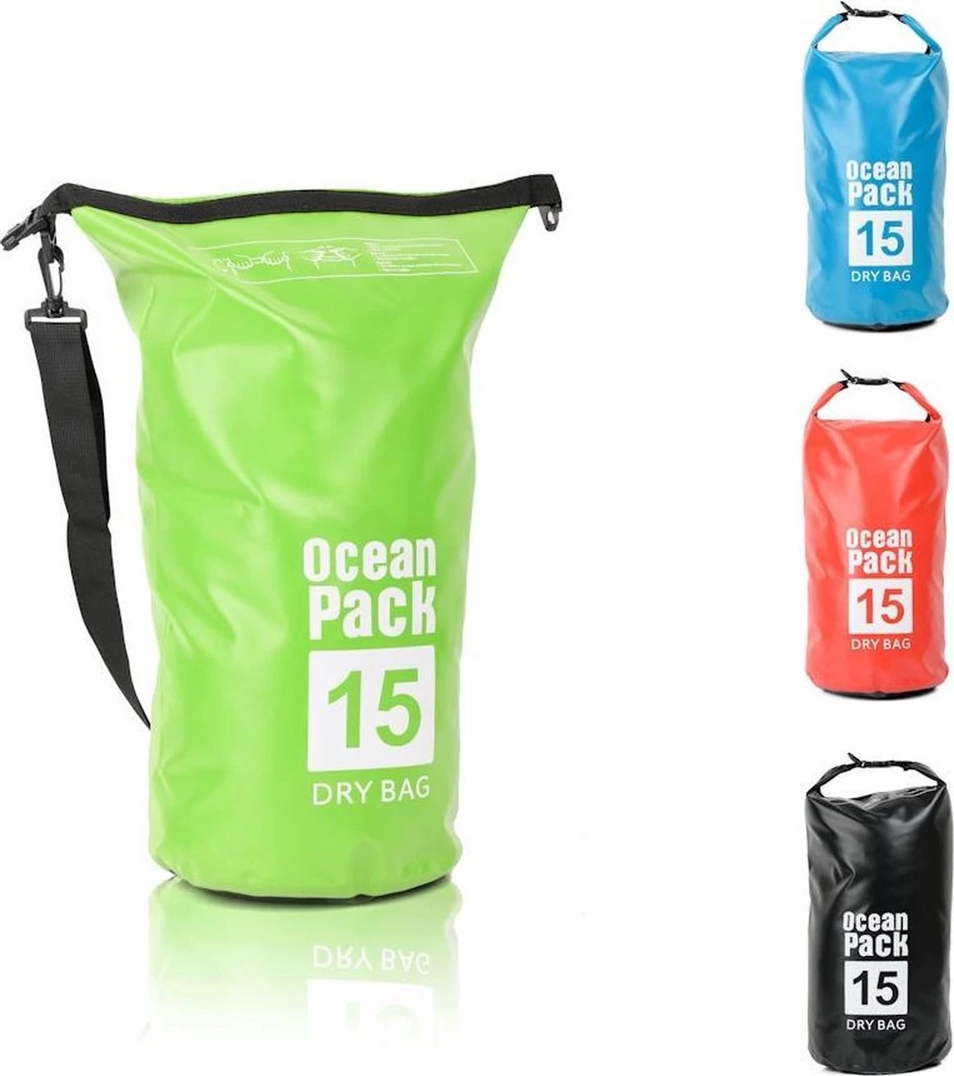 Decopatent® Waterproof Bag - Dry Bag - 15L - Ocean Pack - Dry Sack - Survie Plein Air Backpack - Sacs Secs - Sac De Bateau - Sac De Voile - Vert 4 Decopatent® Waterproof Bag - Dry Bag - 15L - Ocean Pack - Dry Sack - Survie Plein Air Backpack - Sacs Secs - Sac De Bateau - Sac De Voile - Vert – Image 2