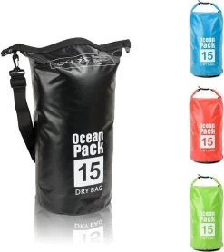 Decopatent® Waterproof Bag - Dry Bag - 15L - Ocean Pack - Dry Sack - Survie Plein Air Backpack - Sacs Secs - Sac De Bateau - Sac De Voile - Zwart -Magasin D'Équipement De Plein Air 1066x1200
