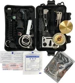 Kit De Survie Ultimate - Complet 18 Pièces | Camping En Plein Air Backpacking Kit De Survie D'urgence XXL étanche| Boitier Multifonctionnel SOS EDC - BL -Magasin D'Équipement De Plein Air 1076x1200 1