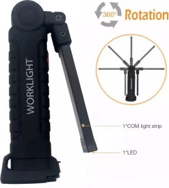 TLVX Lampe De Travail LED Rechargeable Petite - Lampe LED à Piles - Lampe De Poche LED - Lampe LED - Lampe De Travail - Lampe De Garage - Dimmable - Crochet - Magnétique - Base Magnétique - Bras Pivotant - 2000 Lumen -Magasin D'Équipement De Plein Air 1078x1200 2