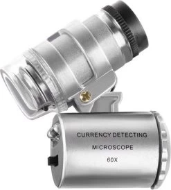 TR Goods - Mini Microscope - Microscope De Poche - Microscope De Poche - Microscope - Loupe - Lentille De Loupe - Lumière UV - Détection De Contrefaçon -- Zoom 60x -Magasin D'Équipement De Plein Air 1081x1200