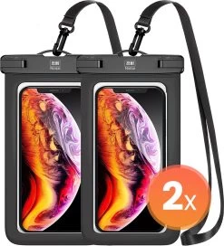 Nintai étanches Pour Housses De Téléphone Zwart - 2 Pièces - Étui Pour Téléphone Sous-marin - Convient à Tous Les Smartphones - Pochette étanche Pour Téléphone