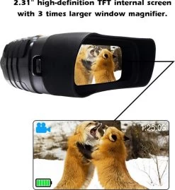 DrPhone NightVision - LED Infrarouge - Jumelles - Prendre Des Photos / Vidéos - ÉCRAN HD -2,3 POUCES - Zoom 4X - Vision Nocturne 250-300 Mètres - BATTERIE INCL - Zwart -Magasin D'Équipement De Plein Air 1102x1200 1