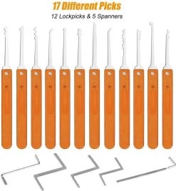 Ensemble De Crochetage - Ensemble Complet - Y Compris 3 Serrures Transparentes Et étui De Rangement - 30 Pièces - Oranje -Magasin D'Équipement De Plein Air 1105x1200 2