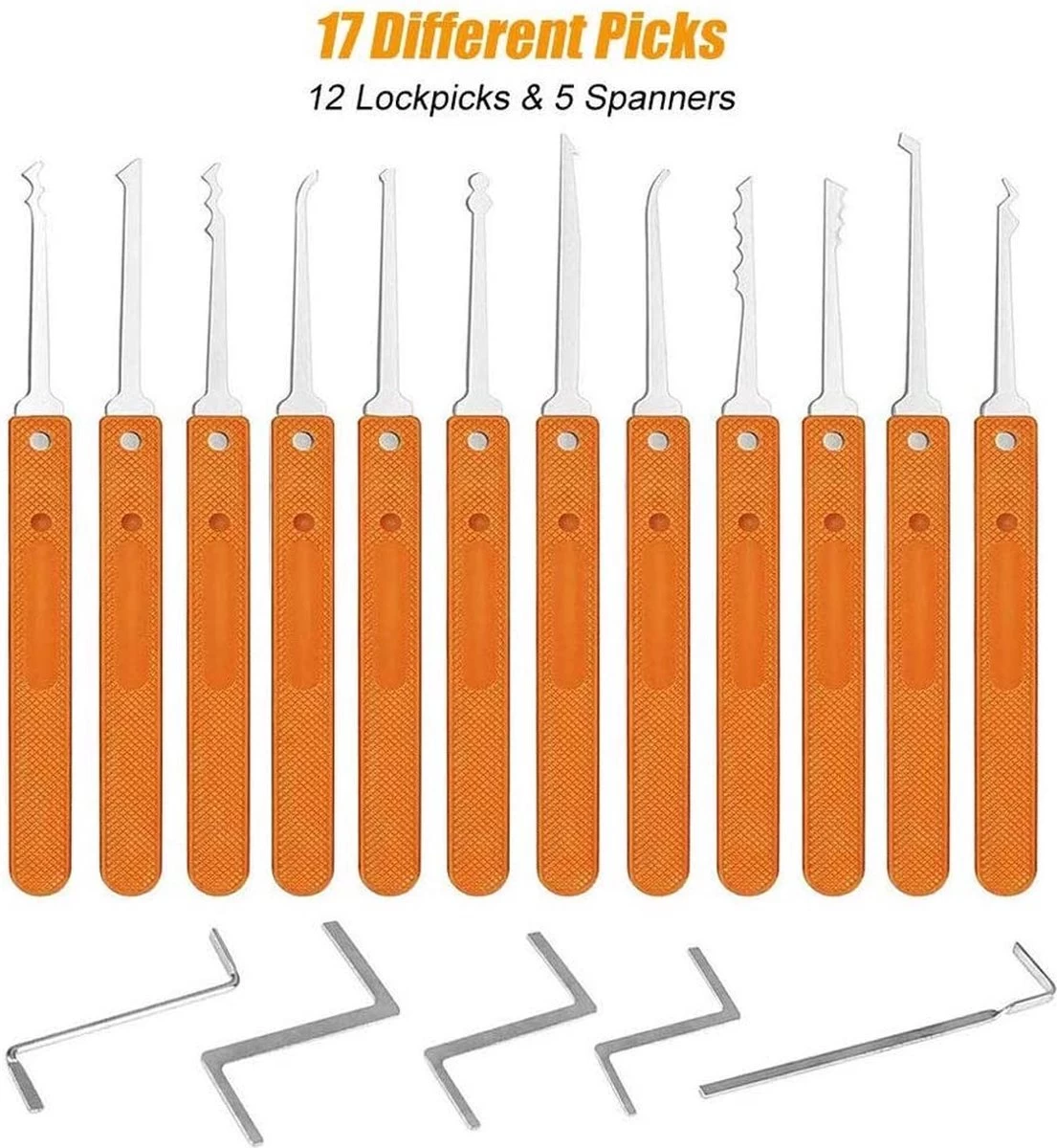 Ensemble De Crochetage - Ensemble Complet - Y Compris 3 Serrures Transparentes Et étui De Rangement - 30 Pièces - Blauw 9 Ensemble De Crochetage - Ensemble Complet - Y Compris 3 Serrures Transparentes Et étui De Rangement - 30 Pièces - Blauw – Image 7