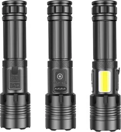 Lampe De Poche Zacro - Led Rechargeable - Lampe De Poche Militaire - 100 000 Lumens - Avec 7 Modes - Lumière Latérale COB - Étanche - Pour Urgence, Camping, Maison -Magasin D'Équipement De Plein Air 1107x1200 1