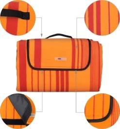 Couverture De Pique-nique Relaxdays 200x300 Cm - Imperméable - Couverture De Pique-nique - Couverture Polaire - Rayée -Magasin D'Équipement De Plein Air 1113x1200 3