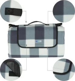 Couverture De Pique-nique Relaxdays 200x200 Cm - à Carreaux - Couverture Extérieure Imperméable - Couverture Polaire - Couverture -Magasin D'Équipement De Plein Air 1117x1200 19