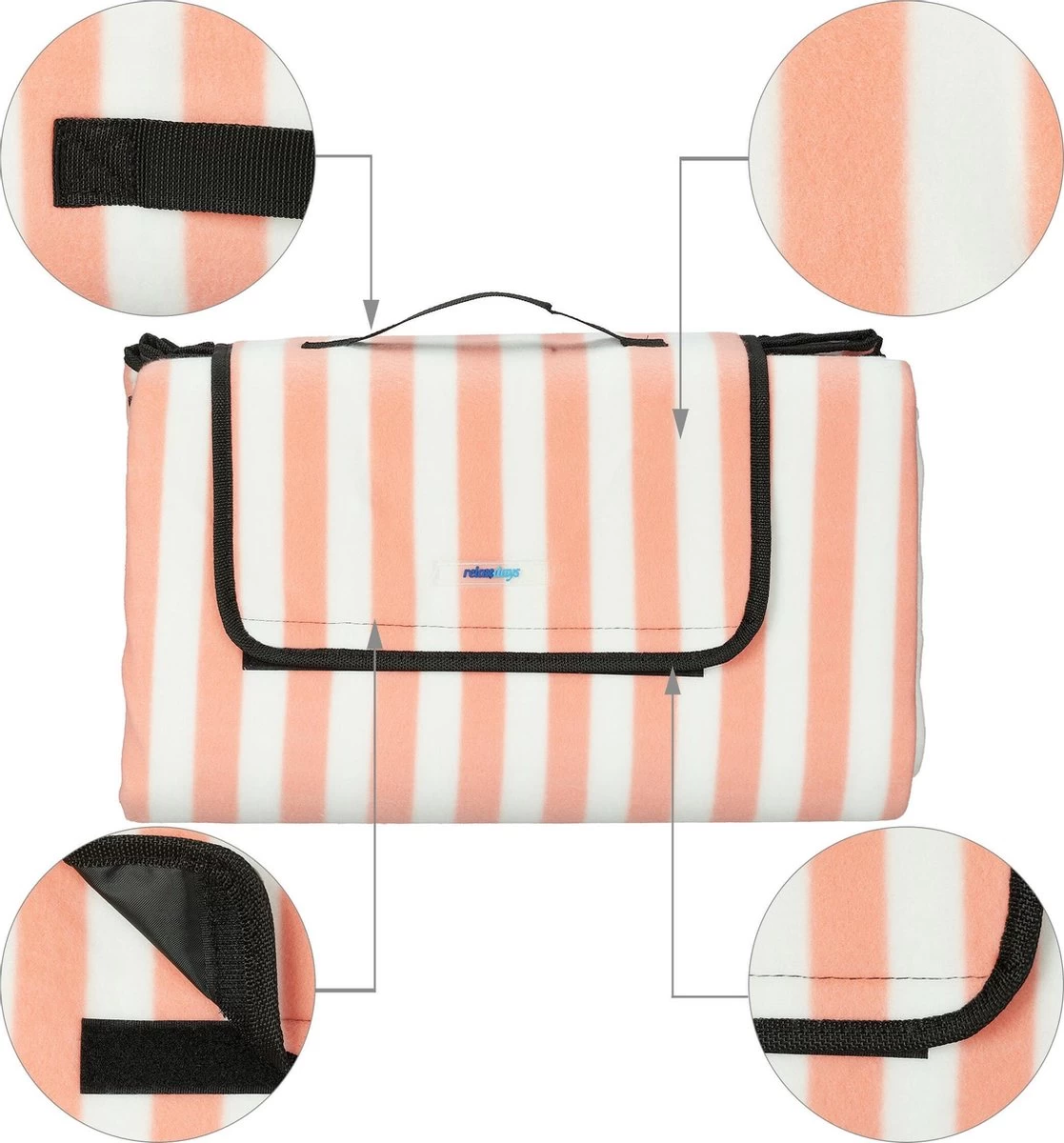 Couverture Pique-nique Relaxdays 200x200 - Couverture Extérieure - Couverture Polaire - Couverture Pique-nique - Imperméable 6 Couverture Pique-nique Relaxdays 200x200 - Couverture Extérieure - Couverture Polaire - Couverture Pique-nique - Imperméable – Image 4