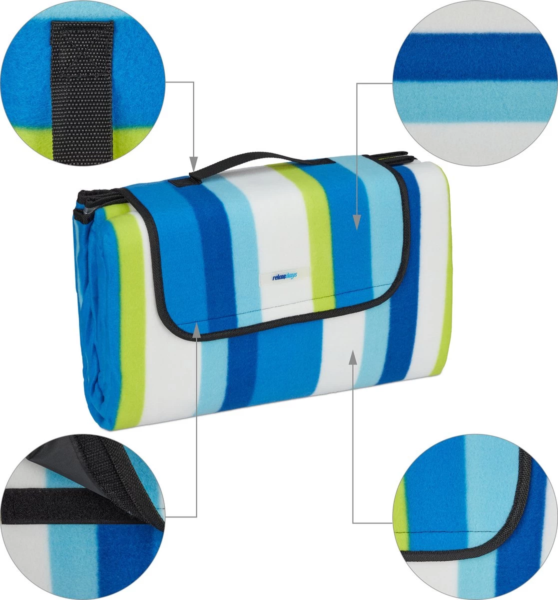 Couverture De Pique-nique Relaxdays - Couverture De Pique-nique En Aluminium - Grande Couverture De Camping Pliable 9 Couverture De Pique-nique Relaxdays - Couverture De Pique-nique En Aluminium - Grande Couverture De Camping Pliable – Image 7