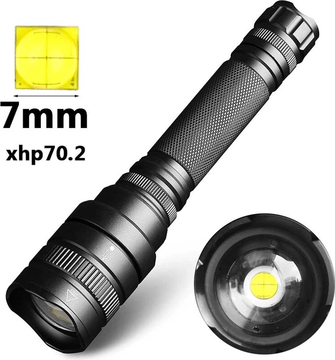 DrPhone LED Pro 01 - Lampe De Poche LED XHP 70 Strong - Lampe De Poche - Zoom / Arrière - DrPhone De Batterie - Étanche / étanche - Antidéflagrant - Zwart 22 DrPhone LED Pro 01 - Lampe De Poche LED XHP 70 Strong - Lampe De Poche - Zoom / Arrière - DrPhone De Batterie - Étanche / étanche - Antidéflagrant - Zwart – Image 20