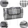 Relaxdays Couverture De Pique-nique à Carreaux Gris-blanc - 200x200 Cm - Couverture De Pique-nique - Couverture De Camping -Magasin D'Équipement De Plein Air 1118x1200 6
