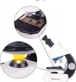 Microscope Pour Kinder - Grossissement Jusqu'à 640x - Junior - Éducatif - Science - Ingénierie - Biologie - Microscope Avec Siècle Des Lumières LED - Jouets - Wit -Magasin D'Équipement De Plein Air 1119x1200 2
