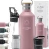 Gourde, Acier Inoxydable, Active Flask + Paille (3 Bouteilles), Sans BPA, étanche, Convient Aux Boissons Gazeuses - Bouteille D'eau Vélo Thermos Bouteille Isotherme Bouteille D'eau De Sport Thé Pour Enfants -Magasin D'Équipement De Plein Air 1129x1200