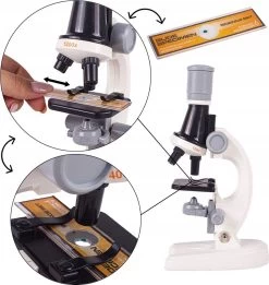 Microscope Kinder - Junior - Éducatif - Science - Ingénierie - Biologie - Microscope Avec Siècle Des Lumières LED - Jouets - Wit -Magasin D'Équipement De Plein Air 1134x1200