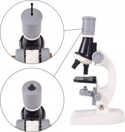 Microscope Kinder - Junior - Éducatif - Science - Ingénierie - Biologie - Microscope Avec Siècle Des Lumières LED - Jouets - Wit -Magasin D'Équipement De Plein Air 1138x1200