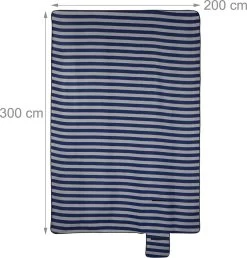 Couverture De Pique-nique Relaxdays 200x300 Cm - Couverture De Parc - Couverture Polaire Rayée - Couverture Outdoor Xxl -Magasin D'Équipement De Plein Air 1147x1200 3