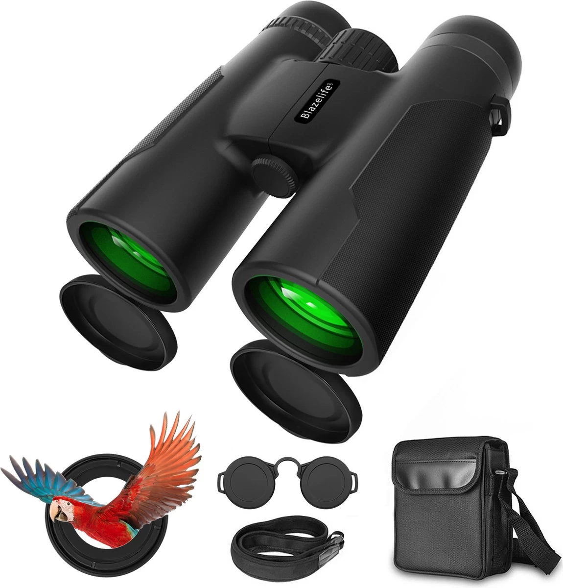 Jumelles Blazelife 12x42 - Vision Nocturne - Résistantes à L'eau - Set Compact Avec Adaptateur Pour Smartphone, étui De Transport, Chiffon Miroir 3 Jumelles Blazelife 12x42 - Vision Nocturne - Résistantes à L'eau - Set Compact Avec Adaptateur Pour Smartphone, étui De Transport, Chiffon Miroir