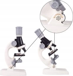 Microscope Kinder - Junior - Éducatif - Science - Ingénierie - Biologie - Microscope Avec Siècle Des Lumières LED - Jouets - Wit -Magasin D'Équipement De Plein Air 1151x1200