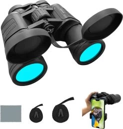 Jumelles Blazelife - 12x50 - Vision Nocturne - Résistantes à L'eau - Bak-4 - Set Compact Avec Adaptateur Pour Smartphone, étui De Transport, Chiffon Miroir