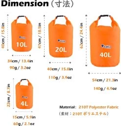 Bluefield - Sac De Transport étanche Avec Bandoulière - 10 Litres Drybag - Sac De Sport Léger - Imperméable - Pour Bateau, Nager, Kayak, Sports Nautiques, Flottant - Oranje -Magasin D'Équipement De Plein Air 1153x1200