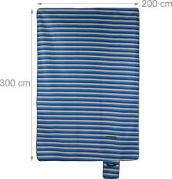 Couverture De Pique-nique Relaxdays 200x300 - Rayée - Bleu - Hydrofuge - Couverture De Pique-nique Xxl -Magasin D'Équipement De Plein Air 1154x1200 1