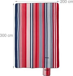 Couverture De Pique-nique Relaxdays 300x200 - Fond Imperméable - Parc De Couvertures D'extérieur - Rayé -Magasin D'Équipement De Plein Air 1156x1200 4