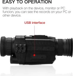 DrPhone Monoculaire Vision Nocturne 720P - 5X35 - Vision Nocturne Optique Numérique - Infrarouge HD Avec Photo/Vidéo Enregistrement/Lecture/Fonction - Zwart -Magasin D'Équipement De Plein Air 1159x1200 2