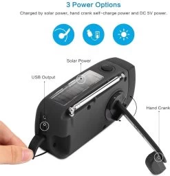 Lampe De Poche Avec 3 LED, Chargeur De Téléphone, Fonction De Banque D'alimentation, AM/ FM Alimentée Par L'énergie Solaire, -Magasin D'Équipement De Plein Air 1159x1200 5