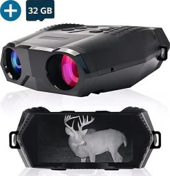 Zoomble® Night Vision PRO Avec Appareil Photo Numérique - Capteur CMOS Infrarouge - Carte SD 32 Go Incluse - 1080P HD - Vision Nocturne - Infrarouge - Jumelles Avec Vision Nocturne - 400M