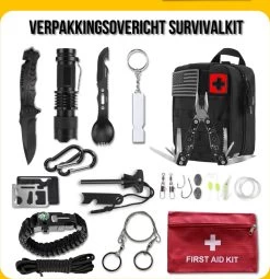 Kit De Survie - Kit D'urgence - Ensemble Plein Air - Équipement Tactique - Couteau De Survie - Bracelet - Boussole - 19 Pièces - Zwart 21 Kit De Survie - Kit D'urgence - Ensemble Plein Air - Équipement Tactique - Couteau De Survie - Bracelet - Boussole - 19 Pièces - Zwart -Magasin D'Équipement De Plein Air 1164x1200
