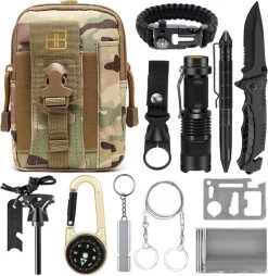 Kit De Survie Professionnel Avec Filtre à Eau - 13 Pièces - Kit D'urgence - Camping - Survie - Outdoor - Fire Striker - Kit De Survie