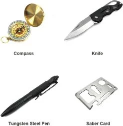 Kit De Survie Ultimate - Complet 18 Pièces | Camping En Plein Air Backpacking Kit De Survie D'urgence XXL étanche| Boitier Multifonctionnel SOS EDC - BL -Magasin D'Équipement De Plein Air 1168x1200 1