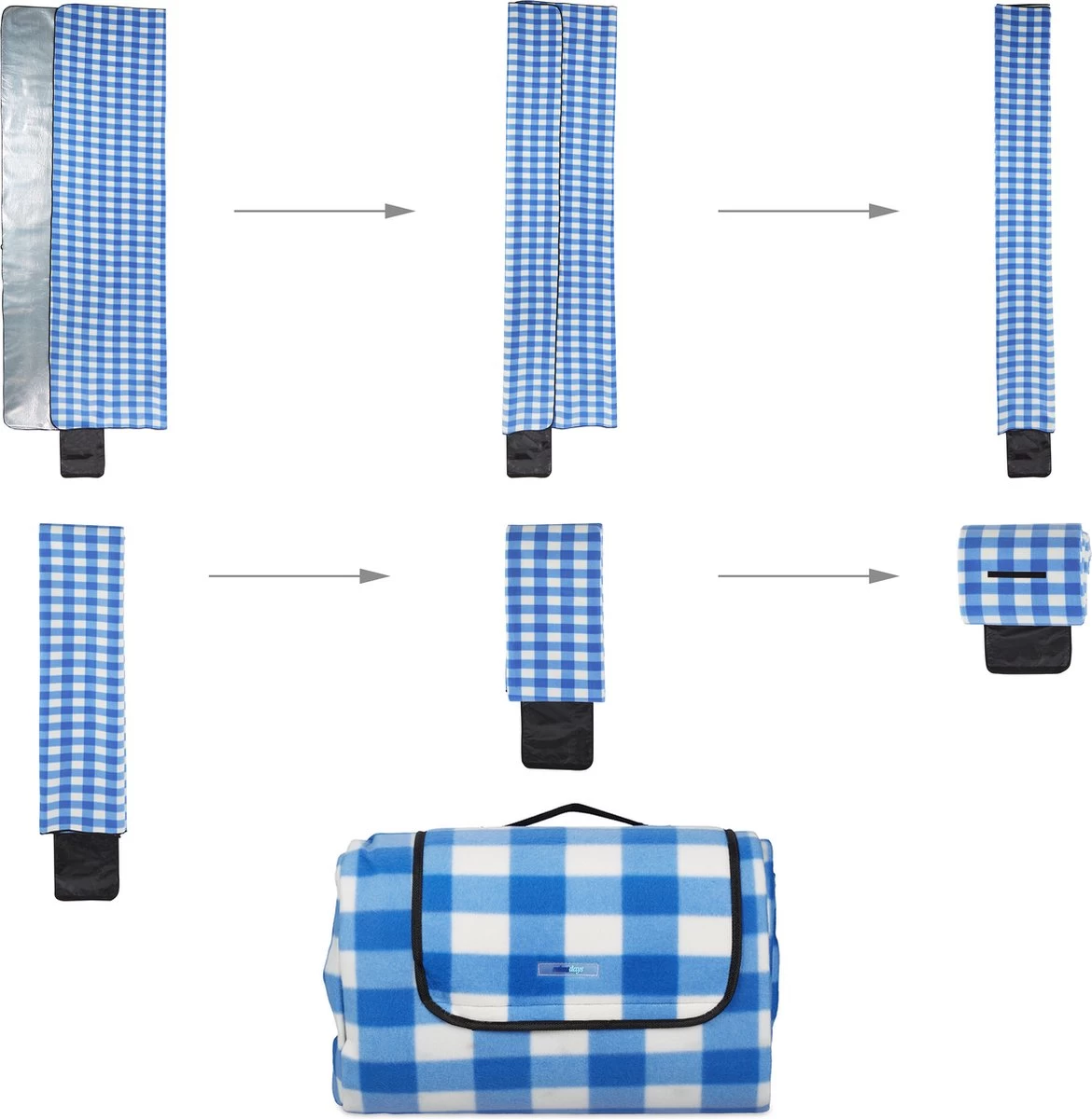 Relaxdays De Pique-nique à Carreaux Relaxdays - 200x300 Cm - Fond Imperméable - Polaire De Couverture De Pique-nique 9 Relaxdays De Pique-nique à Carreaux Relaxdays - 200x300 Cm - Fond Imperméable - Polaire De Couverture De Pique-nique – Image 8