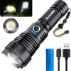Lampe De Poche Rechargeable Zacro - 120 000 Lumens élevés - XHP70.2 Super Bright - Zoomable - 5 Modes - Lampe De Poche étanche Pour Urgence, Marche, Camping -Magasin D'Équipement De Plein Air 1180x1200 3