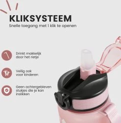 Lacardia Motivation Water Bottle Or Rose 'Dutch Text' - Gourde Avec Paille - Gourde 1 Litre - Gourde Avec Marquage De L'heure -Magasin D'Équipement De Plein Air 1183x1200 7