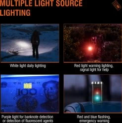 Mini Lampe De Poche Porte-clés 900 Lumens Lampe De Poche Type-C Torche LED Rechargeable 12 Modes D'éclairage Mini Torche Multifonction Pour Camping D'aventure -Magasin D'Équipement De Plein Air 1184x1200 11