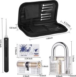 Lockpick Set - Lockpicking Set - Lockpick - Lockpick Set Débutants - Survie Kit - Serrures Opener Set - Lockpick Set For Débutants And Advanced - Practice Lock - Lock Picking Set -Magasin D'Équipement De Plein Air 1184x1200 9