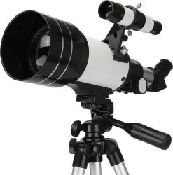 Télescope à Tube En Aluminium à Lentille De Glas 70 Mm Pro -Care - Longueur Focal Jusqu'à 300 Mm - Grossissement De 18X à 100X - 3 Objectifs En Glas 6 Mm/20 Mm/25 Mm - Trépied En Aluminium De 41 Cm -Magasin D'Équipement De Plein Air 1186x1200 4