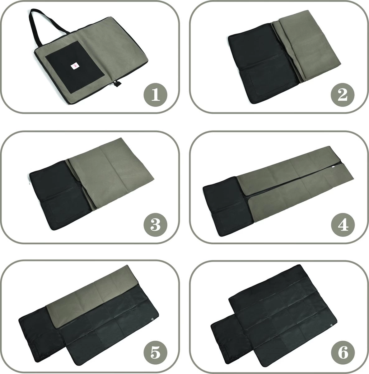 Sac De Pique-nique Gris - Avec Une Couverture De Pique-nique Extérieure Grise De 150 X 135 Cm 8 Sac De Pique-nique Gris - Avec Une Couverture De Pique-nique Extérieure Grise De 150 X 135 Cm – Image 6