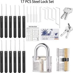Lock Premium Lockpick Set - 20 Pièces - Comprend 2 Serrures Transparentes - Crochetage Pour Débutants Et Professionnels -Magasin D'Équipement De Plein Air 1195x1200 11
