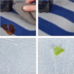 Relaxdays Couverture De Pique-nique Rayé Bleu-gris - 200x200 Cm - Couverture Polaire - Serviette De Plage Xxl -Magasin D'Équipement De Plein Air 1198x1200 23