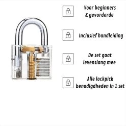 Lockpick Set 15 Pièces - Tout Ouvre - Y Compris Le Verrou D'entraînement Transparent - Crochetage Pour Les Professionnels Et Les Débutants - -Magasin D'Équipement De Plein Air 1199x1200 7