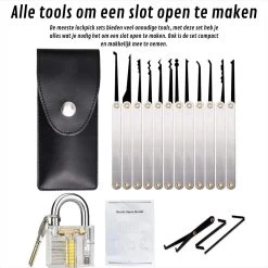 Lockpick Set 15 Pièces - Tout Ouvre - Y Compris Le Verrou D'entraînement Transparent - Crochetage Pour Les Professionnels Et Les Débutants - -Magasin D'Équipement De Plein Air 1199x1200 8