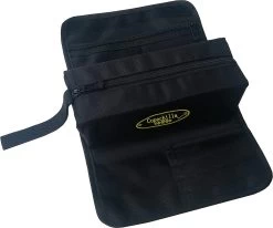 Copechilla Rouleau à Outils Toile Avec Sac à Outils Klein, Zwart, Matériau Haute Densité Résistance à L'usure Imperméable, Avec Poche Zippée, Cordon, Pour Petits Outils Et Papeterie