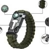 Bracelet De Survie En Paracorde 5 En 1 I 5 Fonctions I Multitool I Extra Fort I Allume-feu I Boussole I Sifflet I Marron