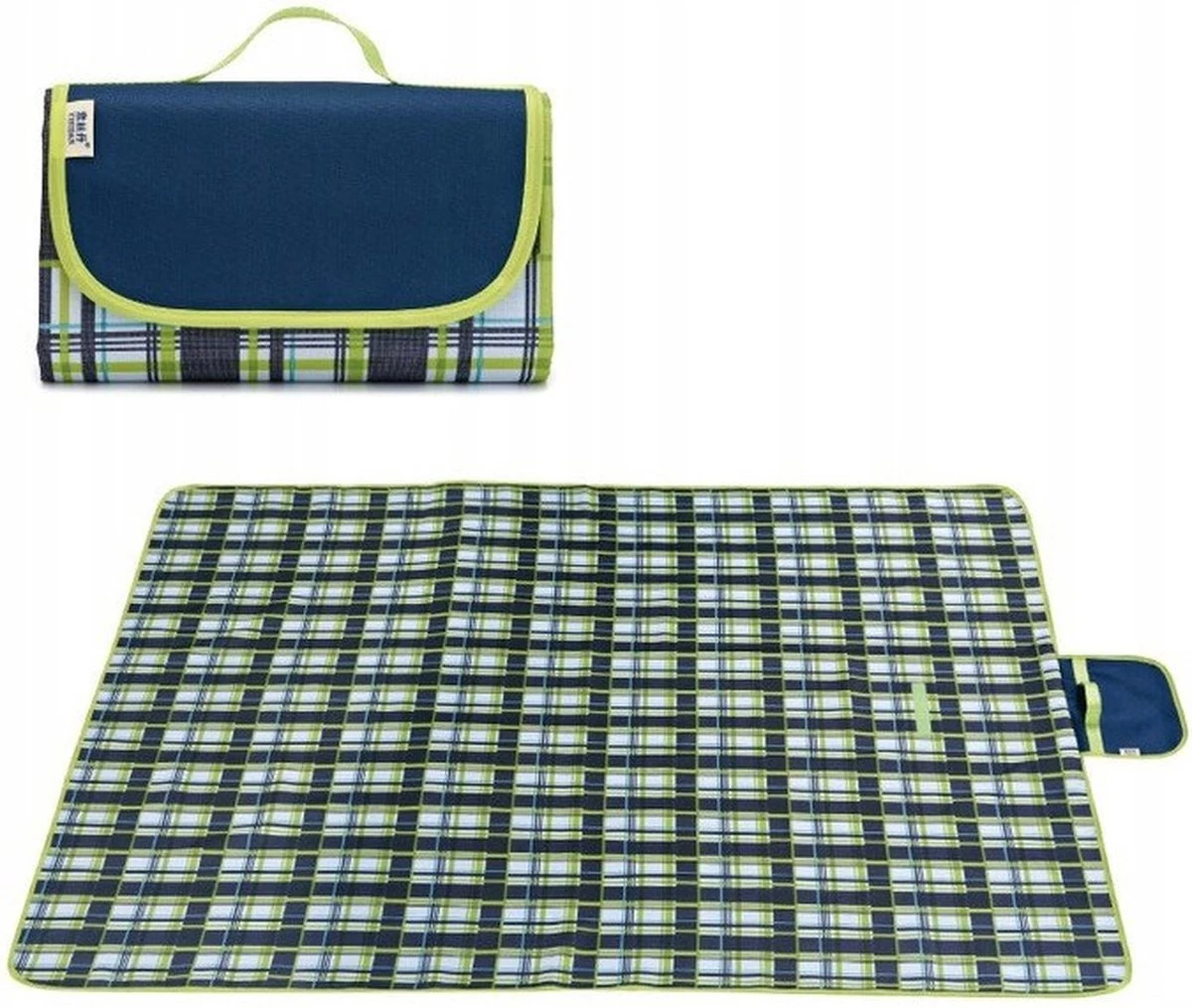 Tapis De Pique-nique De Plage - 145x200 Cm - Imperméable - Carreaux Bleu Foncé Vert Clair - Couverture De Pique-nique 3 Tapis De Pique-nique De Plage - 145x200 Cm - Imperméable - Carreaux Bleu Foncé Vert Clair - Couverture De Pique-nique